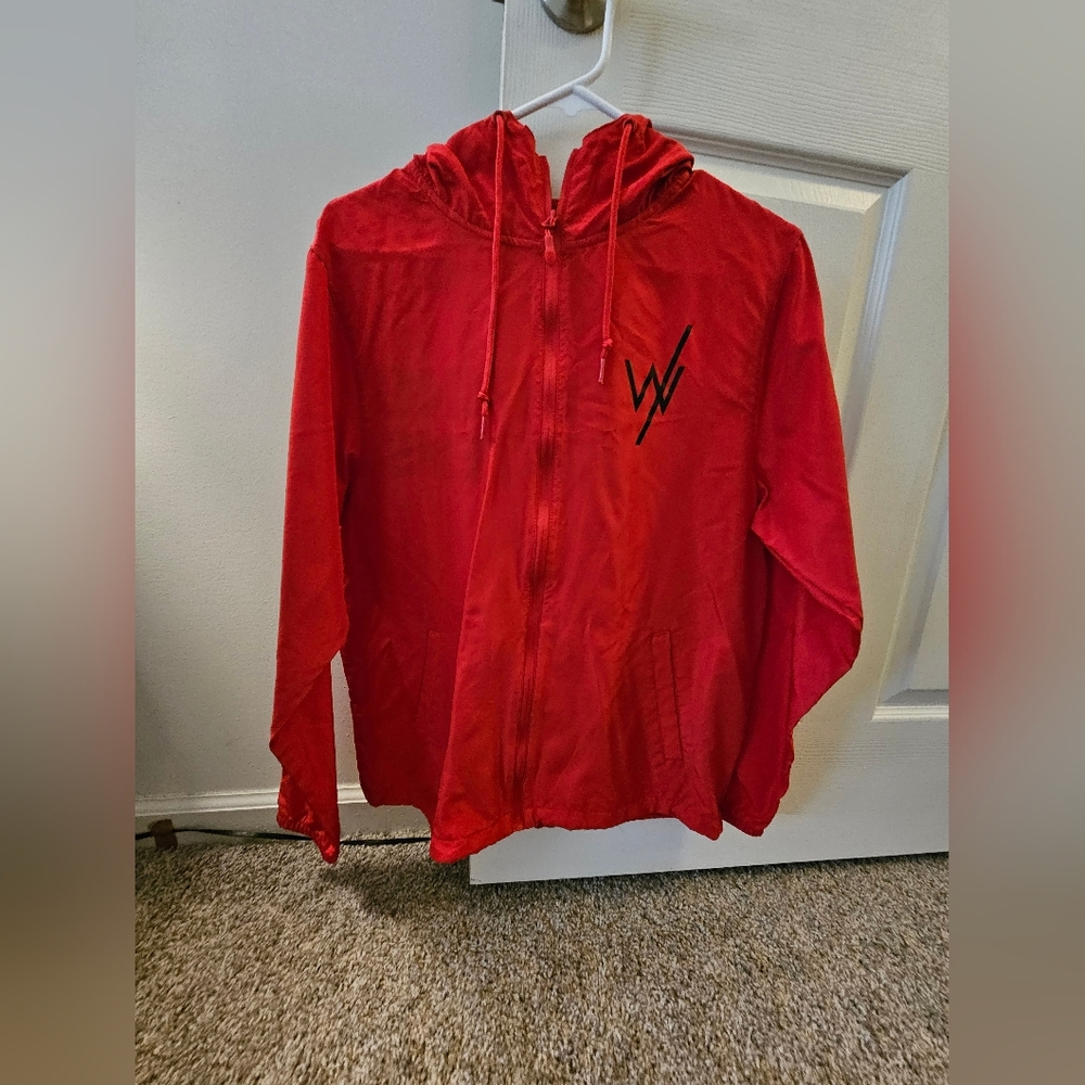 Sleeping With Sirens Band Windbreaker Red Zip-Up Hoodie with Logo